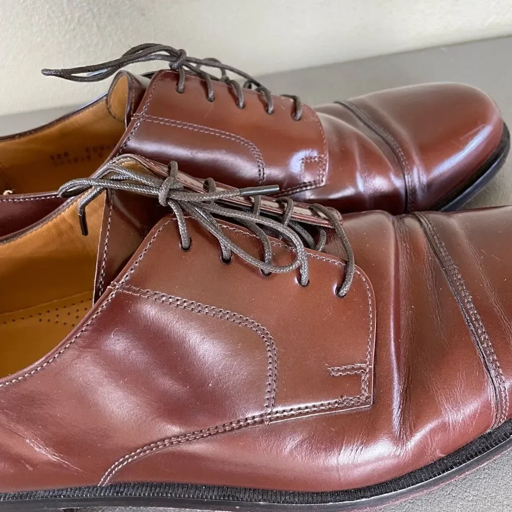 Cole Haan Brown Leather Cap Toe Dress Shoes Size 12D